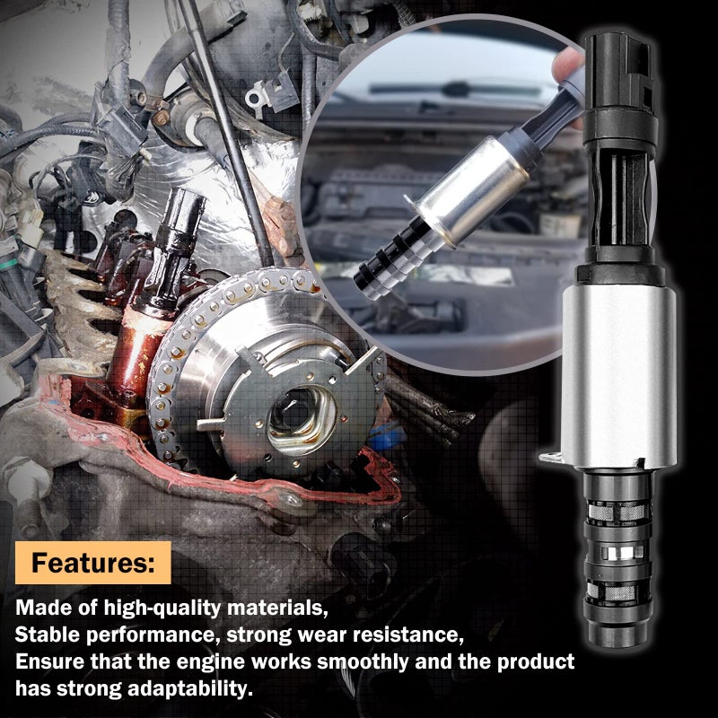 VOBRAMY Dade 2 Set VCT Camshaft Variable Valve Timing Solenoid Set Compatible with Ford 3V 5.4L 4.6L F150 F250 F350 LINCOLN MERCURY (6 PCS) 2 Solenoids + 2 Seals + 2 Screws - Image 3